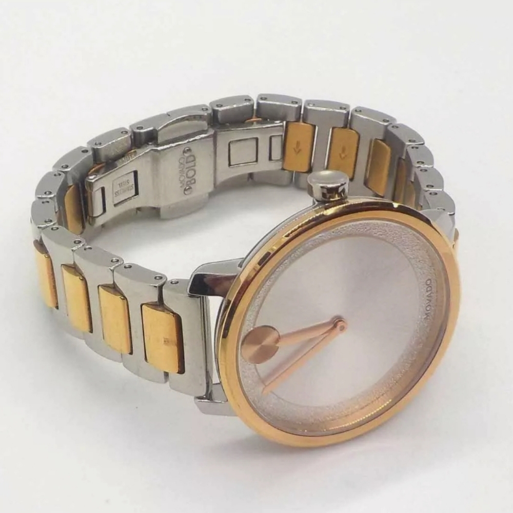 ***SOLD*** Movado Bold Silver Dial Two-Tone Ladies Watch 3600504 - Picture 6 of 11